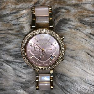 Michael Kors Gold and Pink Watch